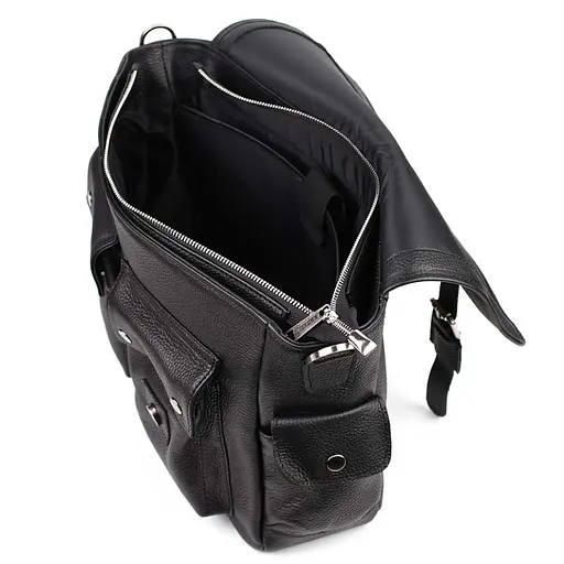 Кожаная мужская сумка через плечо TARWA 27х39х12 см sum0025373 - фото 9