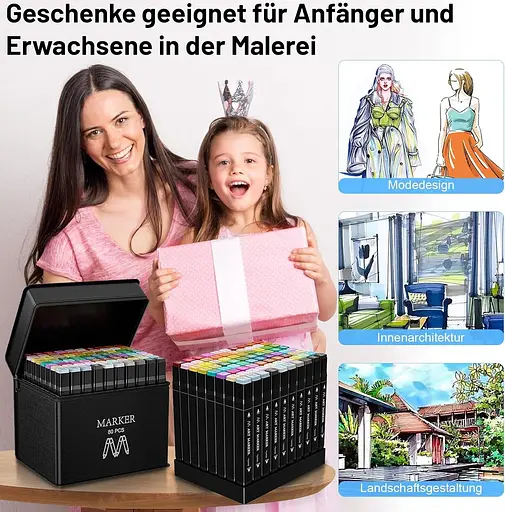 Набор флоровых ручек Aomees 80 + 4 цвета, постоянные маркеры на спиртовой основе, граффити-карандаши, масляные маркеры (80 шт.) - фото 6