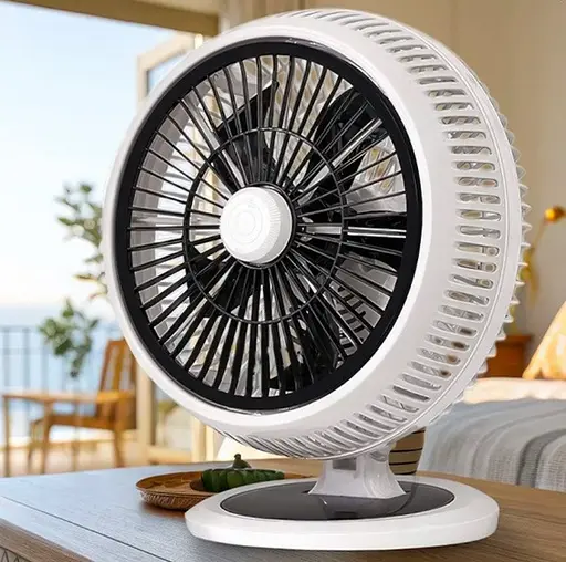 Настільний лопатевий вентилятор Wimpex WX-918 Поворотна мережева вітродуйка 50Вт Білий/Чорний - фото 2