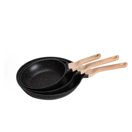 Набор универсальных сковородок ⌀ 20/24/28 см MGC алюминиевый с антипригарным покрытием 1,2/2/3 л - фото 1