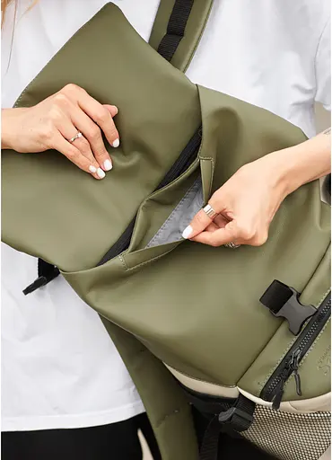 Жіночий рюкзак Sambag RENEDOUBLE хакі 37 x 31 x 14 см (27151119r) - фото 9