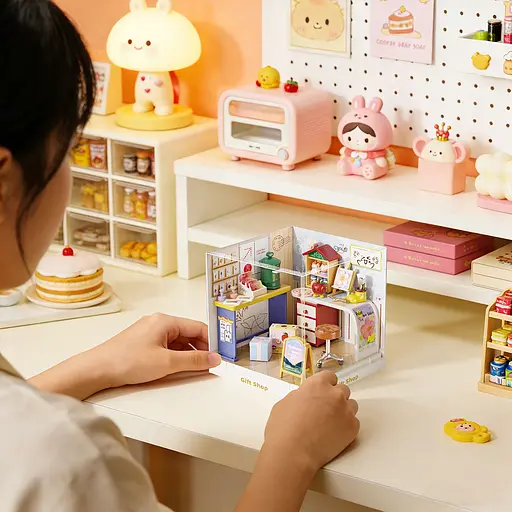 Конструктор-румбокс Mini House серії Інтер'єр Міні - Крамниця подарунків (8037) - фото 5