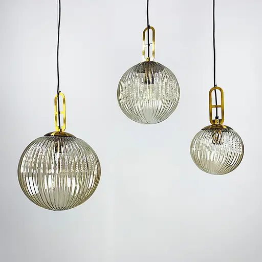 Підвісний світильник з янтарним плафоном у 3-х розмірах Line.F Діаметр плафону 20 см - фото 2