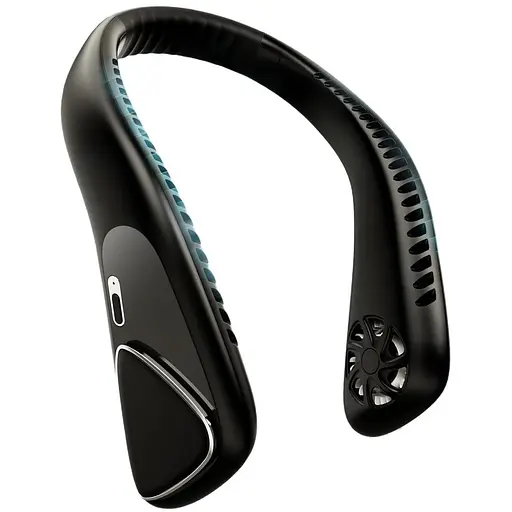 Шейний вентилятор, безлопатевий шийний вентилятор із перезарядною батареєю 5000 мА·год, низький рівень шуму, нековзна конструкція