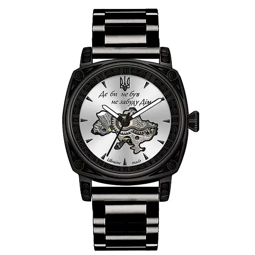 Наручний годинник чоловічий 021-3D Де би не був Black-White Steel Awarder acs0031959 - фото 1