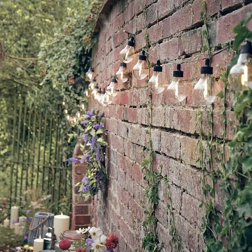 Садовая гирлянда Lights4fun на солнечных батареях, 20 прозрачных светодиодных лампочек теплого белого света — Водонепроницаемая - фото 4