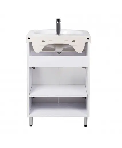 Тумба Мойдодир Temp 60 підлогова з умивальником Runa 60 Білий - фото 5