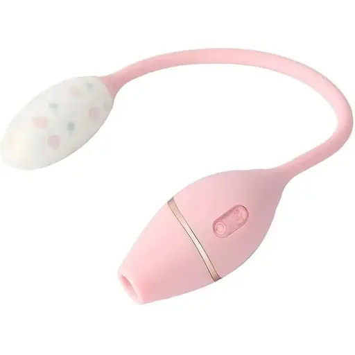 Виброяйцо с вакуумным стимулятором KisToy Cathy Mini - фото 2