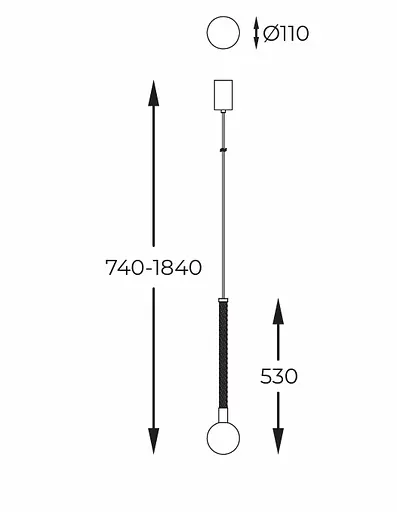 Подвесная люстра MIDA P0583-01A-2GHF Zuma Line - фото 2