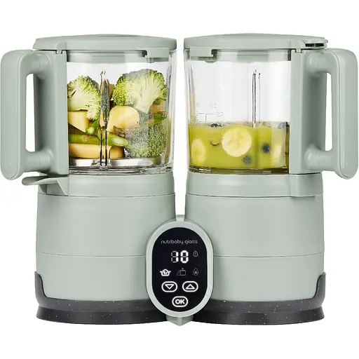 Блендер-пароварка Babymoov Nutribaby Glass зеленый селадон (A001138) - фото 1