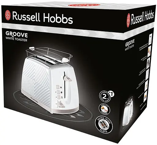 Тостер Russell Hobbs Groove 2 Slice 850 Вт пластик підігрів розморож. - фото 8