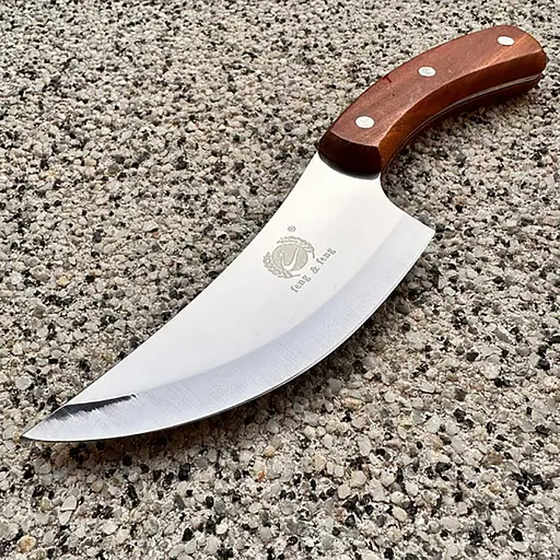 Нож для разделки мяса Satori из нержавеющей стали с деревянной рукояткой 28.5 см обвалочный нож, Kitchen Master 86926 - фото 7