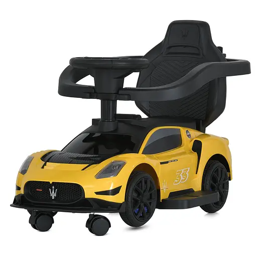 Каталка-толокар Maserati M 5106-6: стиль и комфорт для маленьких гонщиков, желтая - фото 6