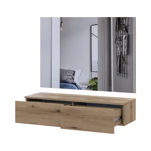 Комплект мебели Doros Левия + зеркало Дуб Эвок 100х32х100 (42005239) - фото 2