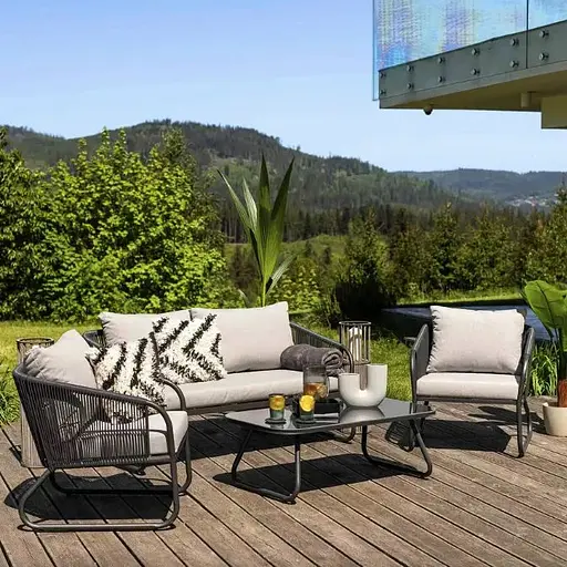 Комплект садових меблів Di Volio Paso сірий - фото 2