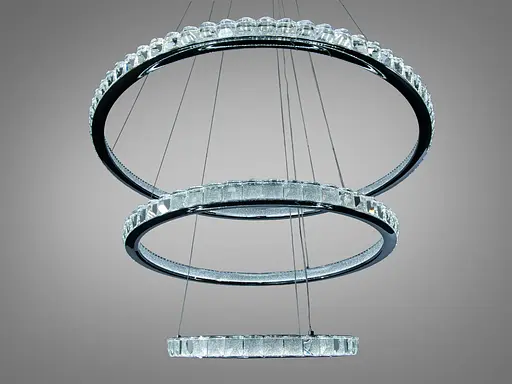 Подвесная LED люстра кольца белая 220 Вт 38-40 м² - фото 2