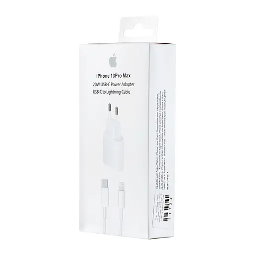 Мережевий зарядний пристрій Apple 20W USB-C Power Adapter With Cable Type-C to Lightning High c0py Білий - фото 2