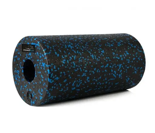 Набір для йоги PowerPlay PP_4008 EPP Foam Roller Set роллер + 2 масажні м'ячі Чорно-синій (PP_4008_Bl/Blue) - фото 3