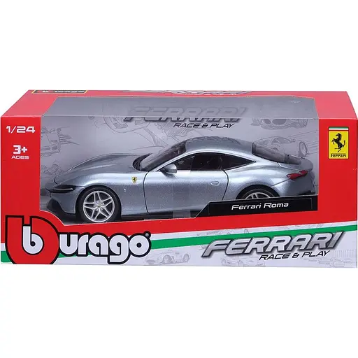 Автомодель Bburago Ferrari Roma 1:24 Metallic Grey (18-26029) [119123] - фото 4