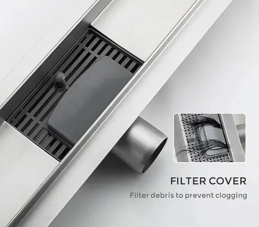 Душевой трап Gappo 70х800 мм, нержавеющая сталь G88007-1 - фото 5