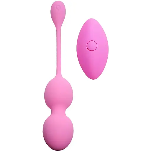 Вагінальні кульки Boss Series Vibrating Kegel Balls 19 см (рожевий)