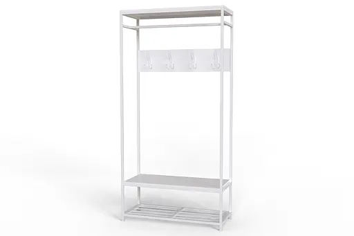 Вішалка модульна підлогова Ferrum-decor Треліс 15 180x90x38 білий ДСП Білий 16мм (FRD-104367) - фото 4