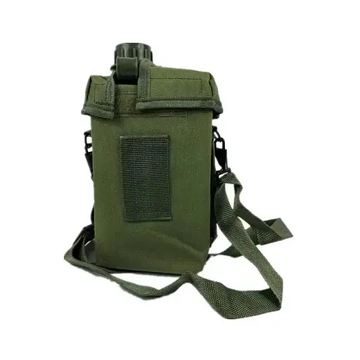 Тактическая фляга для воды 2 л с чехлом Зеленая - фото 3