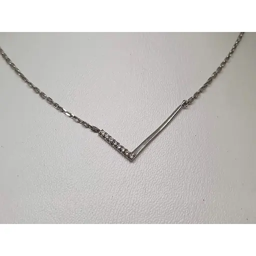 Срібне кольє Імперія золота з фіанітами. ПК273С 40 - фото 2