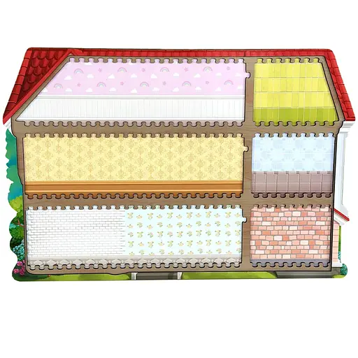 Дерев'яний пазл-вкладиш "Котячий літній будинок" Ubumblebees (ПСД272) PSD272 - фото 18