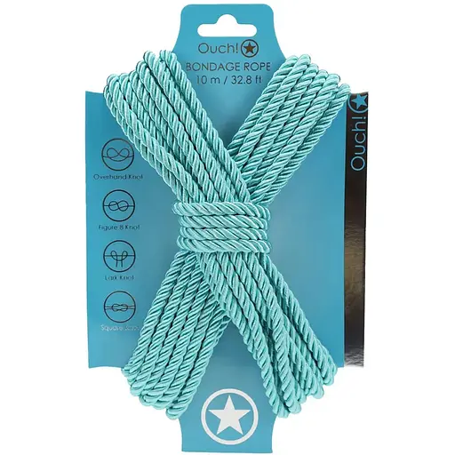 Веревка для бондажа Ouch! Rope 10 м (бирюзовый)