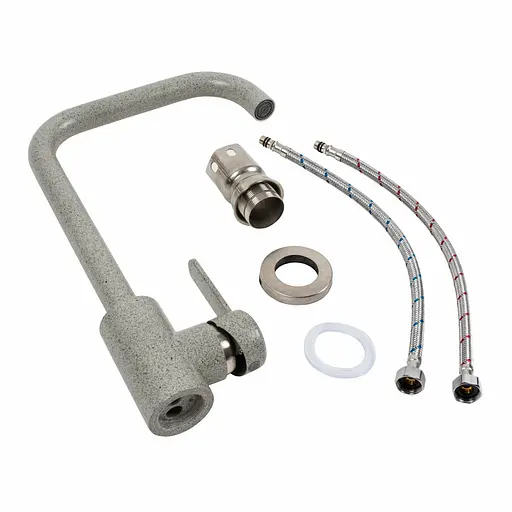 Смеситель для кухни Platinum KT 11 (3008B-FH) серый - фото 2