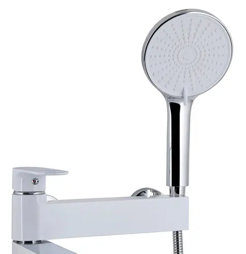 Змішувач для ванни Qtap Jay, Chrome/White (k35) з душовим гарнітуром QTJAY260CRW45554 - фото 5