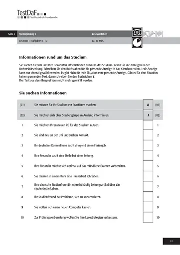 TestDaF Musterprufung 2. Heft mit Audio-CD - фото 11
