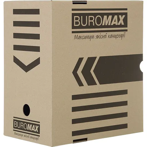 Бокс для архівації документів Buromax Jobmax 20 см крафт (BM.3263-34) - фото 1