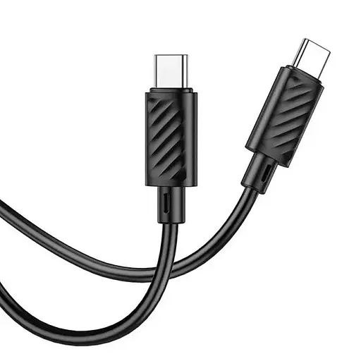 Кабель HOCO X88 Gratified 60W charging data cable for Type-C to Type-C Black - фото 3