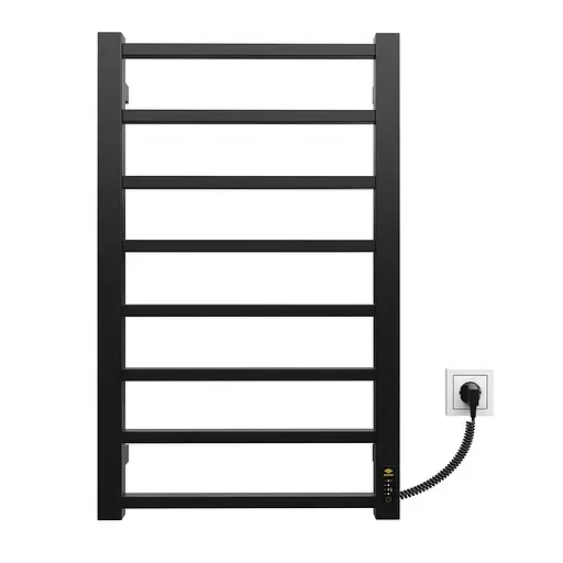 Электрический полотенцесушитель Kosser Лофт 800x500 ER тайм. черный ДЛФ02ER, Черный матовый, Правое - фото 2
