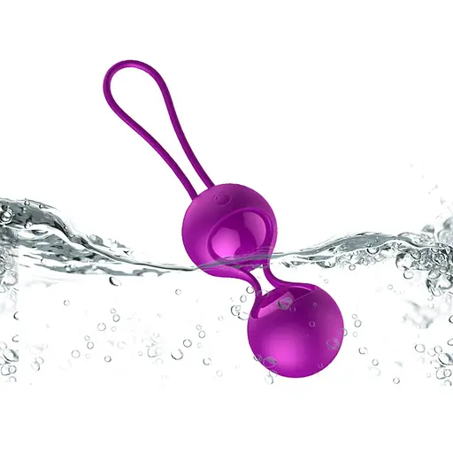 Вагінальні кульки B - Series Fox Kegel Balls Set (фіолетовий) - фото 3