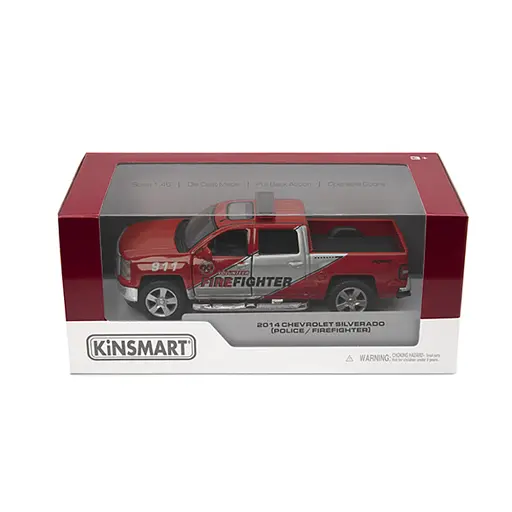Металевий інерційний пікап Chevrolet Silverado Police/Firefighter 5", відкриваються двері (В асортименті) - фото 3