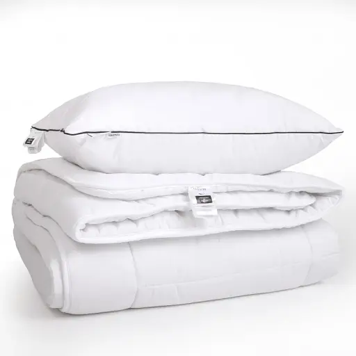 Набор MirSon антиаллергенный №9595 Bianco EcoSilk зима одеяло 140х205 см + подушка белый (2200010807165) - фото 1