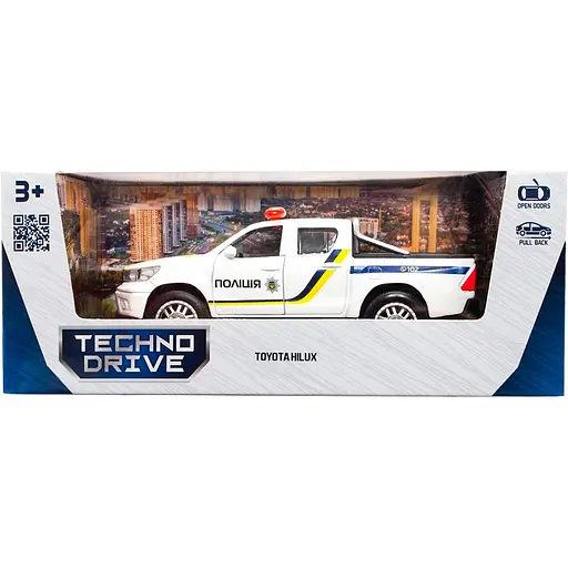 Автомодель TechnoDrive Toyota Hilux Полиция (KM250426) - фото 11