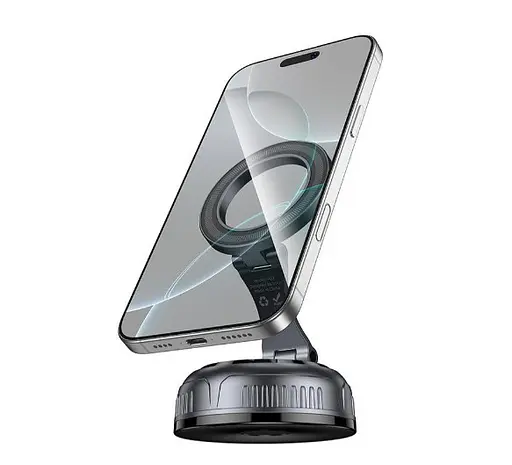 Магнитный универсальный держатель Hoco H92 держатель для телефона в машину и на поверхности Черный - фото 4