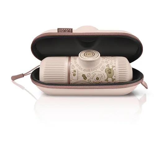 Портативная эспрессо-кофеварка Wacaco Nanopresso розовая с чехлом, механическая, для молотого кофе - фото 4