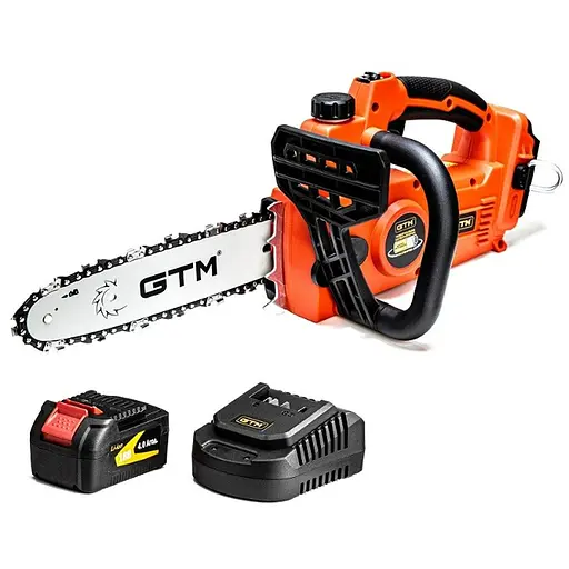 Аккумуляторная цепная пила GTM CS18/250BL + АКБ и ЗУ (CS18/250BL_KIT) - фото 1