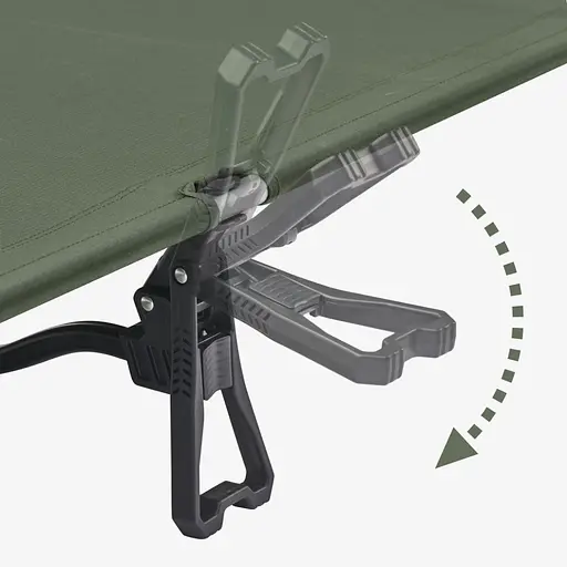 Кровать туристическая складная Naturehike XJC08 CNK2550WS020 (полиэстер + алюминий) Черный - фото 4