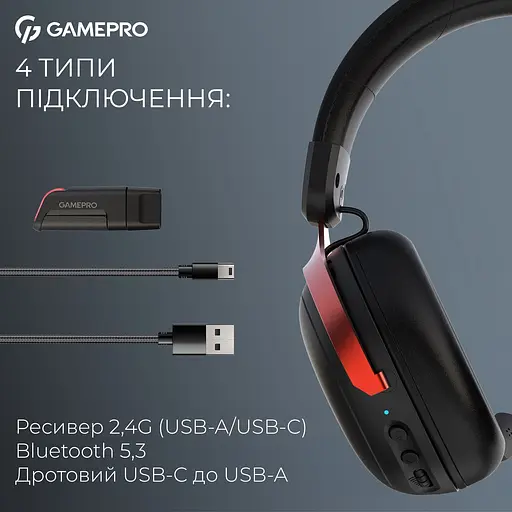 Ігрова гарнітура Gamepro Asgard Freya Pro бездротова (HSW201BR) - фото 7