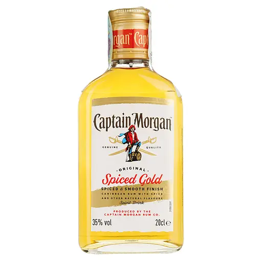 Алкогольный напиток Captain Morgan Spiced Gold 35% 0.2 л