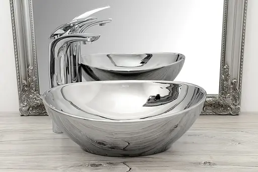 Умывальник Rea Sofia silver накладной серебристый REA-U0852, Хром - фото 3