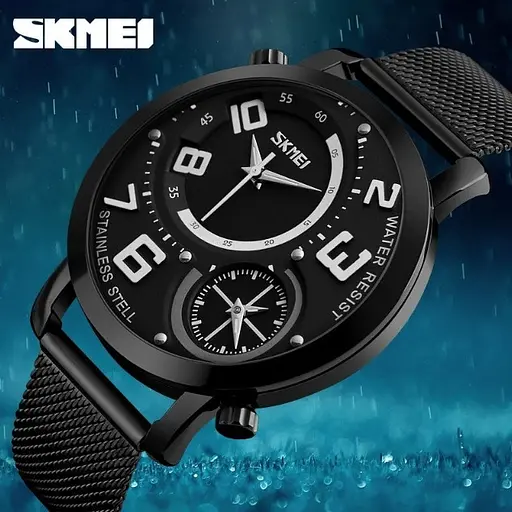 Чоловічий наручний годинник Skmei Moon 9168 Чорний - фото 5