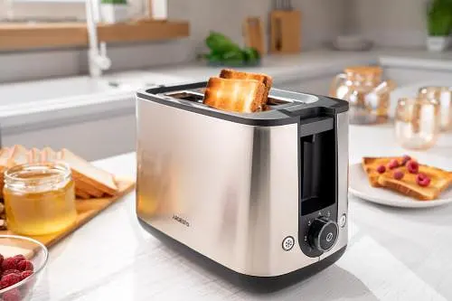 Тостер Ardesto T-K200, Steel, 800W, 2 тоста, 2 отделения, 7 режимов поджаривания, нержавеющая сталь - фото 6