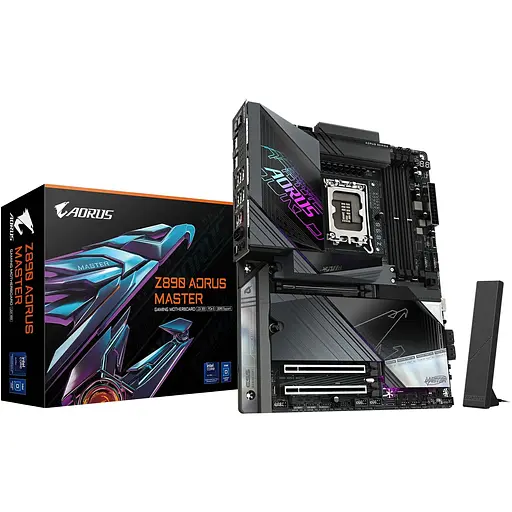 Материнська плата Gigabyte Z890 AORUS MASTER s1851 Z890 4xDDR5 M.2 USB Type-C Wi-Fi BT ATX - фото 7